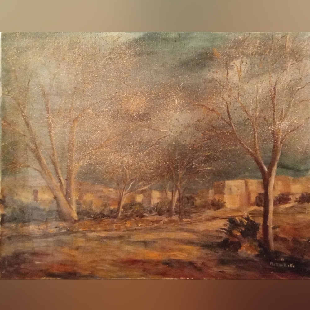 Serene Landscape Oil Painting By Mattie Hicks Of Muleshoe TX
